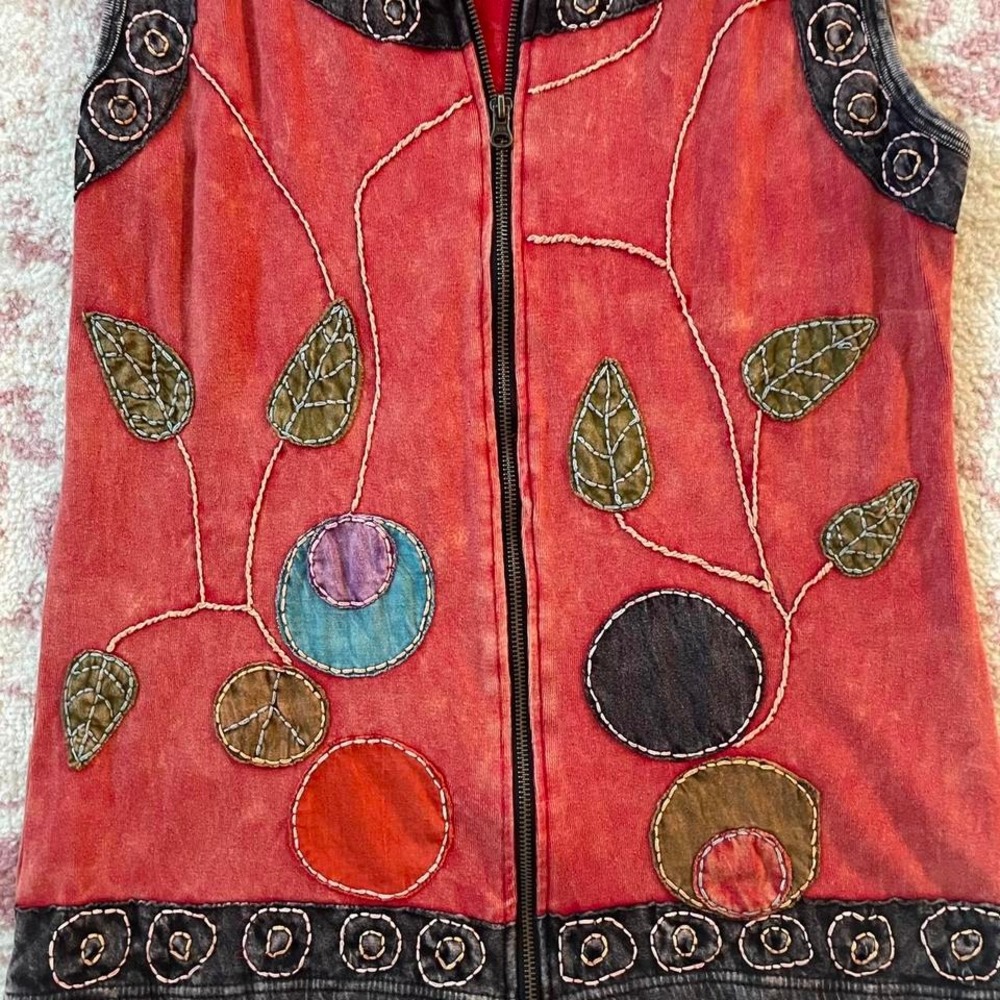 90s Funky Boho Art Teacher‎ Vest - Picture 2 of 4